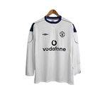 Camisa Retrô Manchester United II Manga Longa 1999/00 Branco