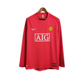 Camisa Retrô Manchester United Manga Longa 2007/08 Masculino Vermelho
