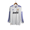 Camisa Retrô Real Madrid I Home 2010/11 Manga Longa Masculina - Branco