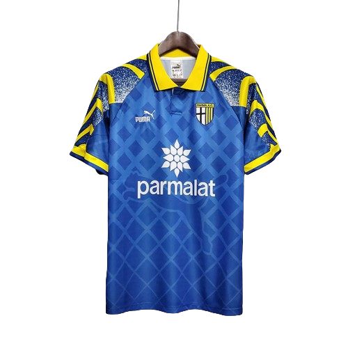 Camisa Retrô Parma 1995/97 Masculino Azul e Amarelo