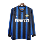 Camisa Inter de Milão Retrô 2010 Manga Longa Azul e Preta