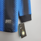 Camisa Inter de Milão Retrô 2010 Manga Longa Azul e Preta