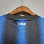 Camisa Inter de Milão Retrô 2010 Manga Longa Azul e Preta