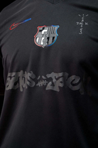 Camisa Barcelona Away x Travis Scott All Black 24/25 - Torcedor Masculina