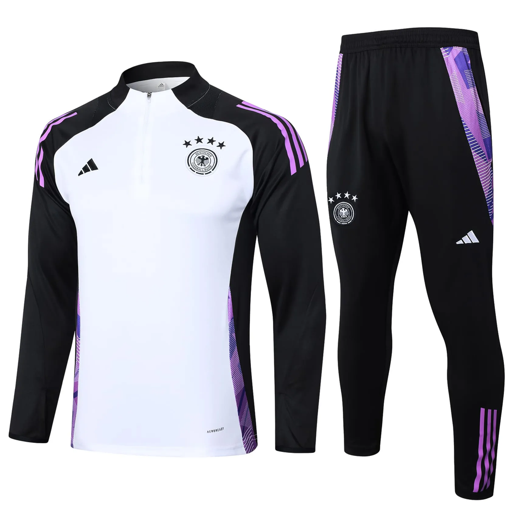 Conjunto de Treino Alemanha 2024/25 - Branco com Preto