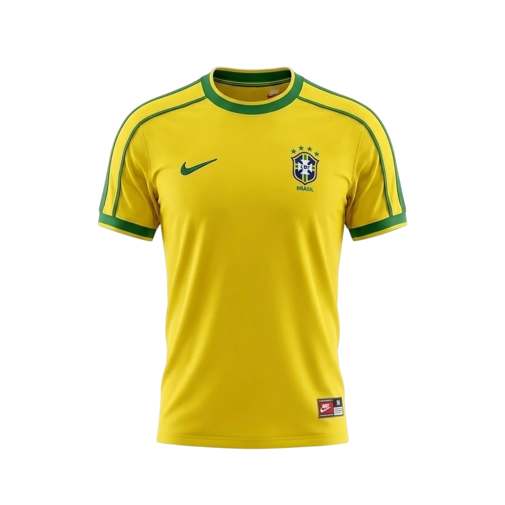Camisa Retrô Seleção Brasileira I Home 1998/99 Masculino Amarelo