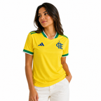 Camisa Flamengo 2026/27 Verde Amarela Copa do Mundo - Feminina