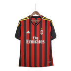 Camisa Retrô Milan I Home 2013/14 Masculino Vermelho e Preto
