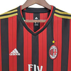 Camisa Retrô Milan I Home 2013/14 Masculino Vermelho e Preto