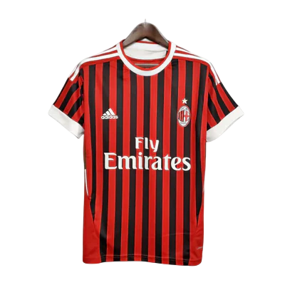 Camisa Milan Retrô 2011/2012 Vermelha e Preta