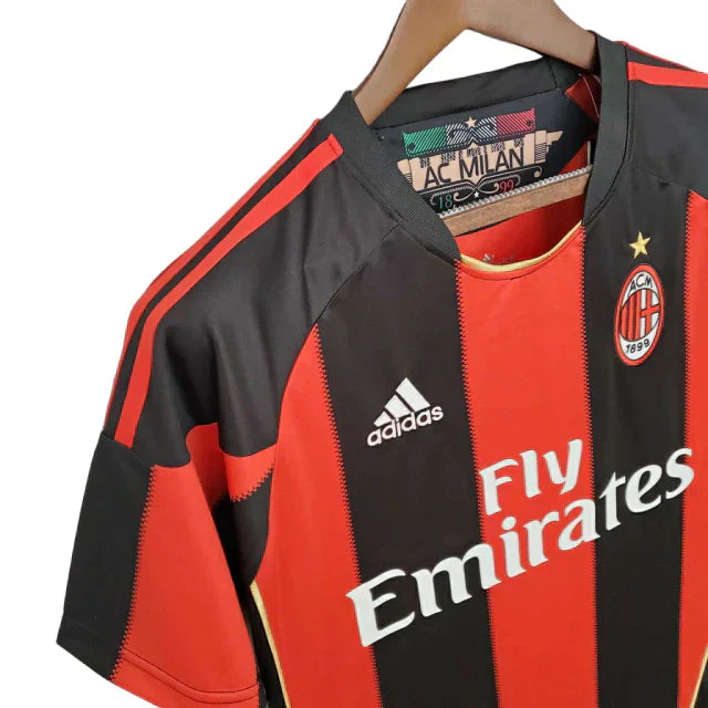 Camisa Milan Retrô 2010/2011 Vermelha e Preta