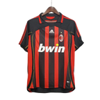 Camisa Retrô Milan I Home 2006/07 Masculino Vermelho e Preto