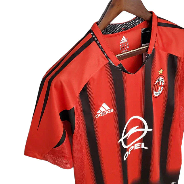 Camisa Milan Retrô 2004/2005 Vermelha e Preta