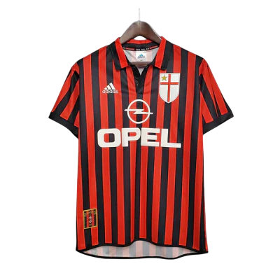 Camisa Milan Retrô 1999/2000 Vermelha e Preta