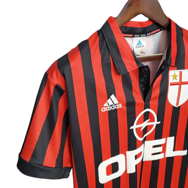 Camisa Milan Retrô 1999/2000 Vermelha e Preta