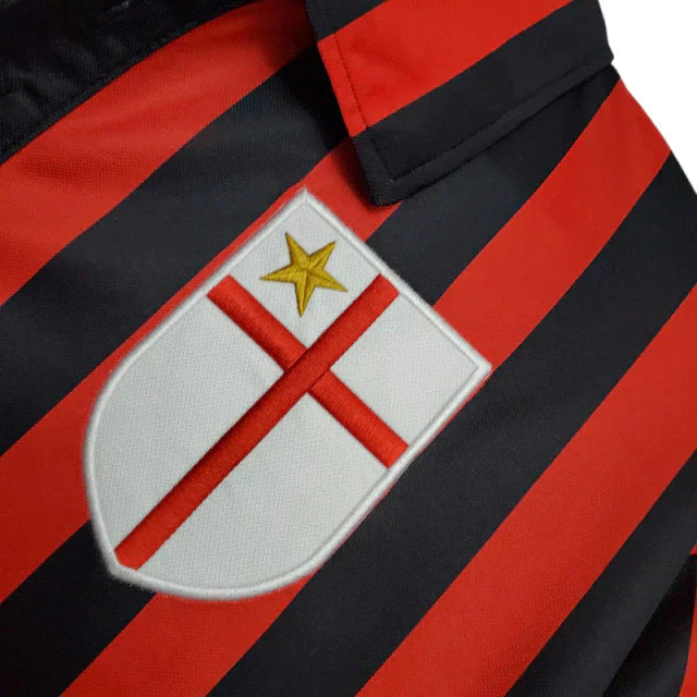 Camisa Milan Retrô 1999/2000 Vermelha e Preta