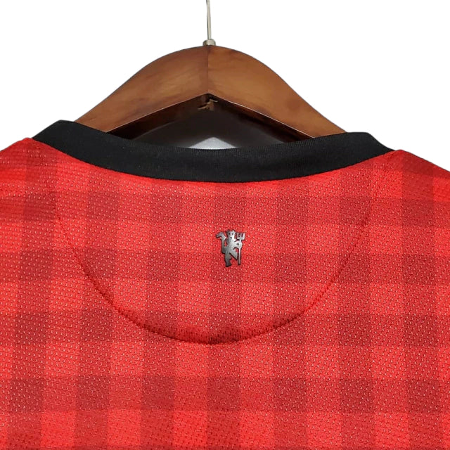 Camisa Manchester United Retrô 2012/2013 Vermelha Xadrez
