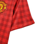 Camisa Manchester United Retrô 2012/2013 Vermelha Xadrez