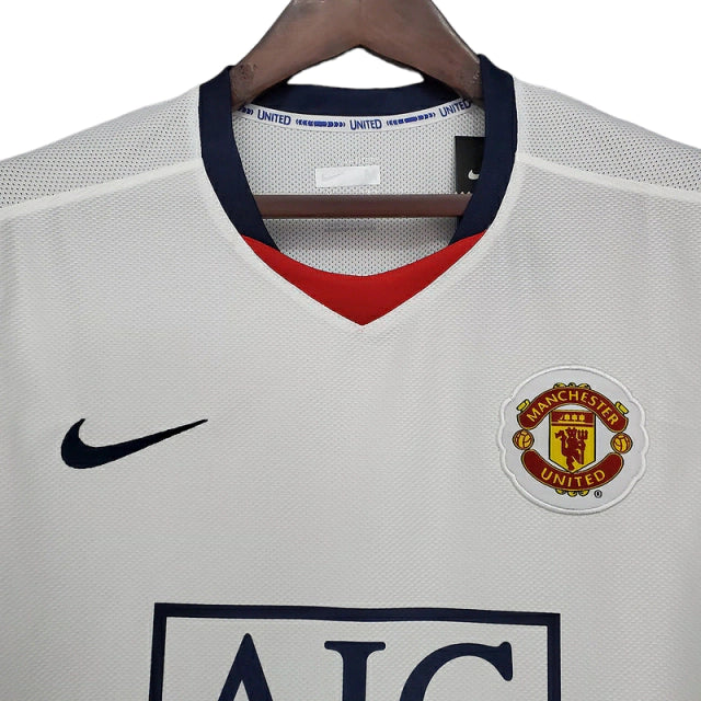 Camisa Retrô Manchester United 2008/09 Masculino Branco