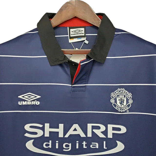 Camisa Manchester United Retrô 1999/2000 Azul