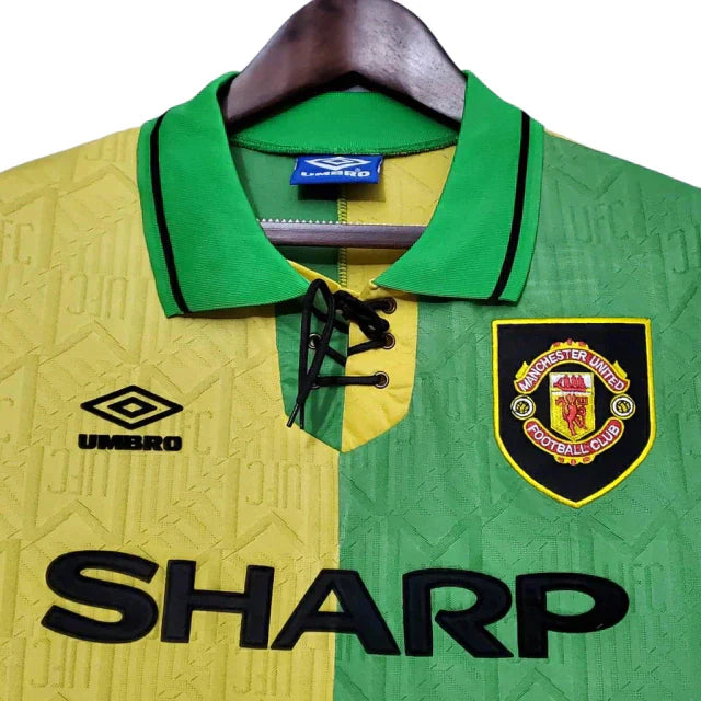Camisa Manchester United Retrô 1992/1994 Verde e Amarela