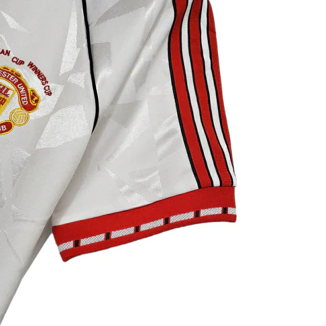 Camisa Manchester United Retrô 1991 Branca