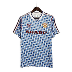 Camisa Manchester United Retrô 1990/1992 Azul e Branca