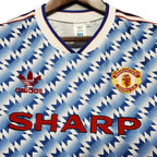 Camisa Manchester United Retrô 1990/1992 Azul e Branca
