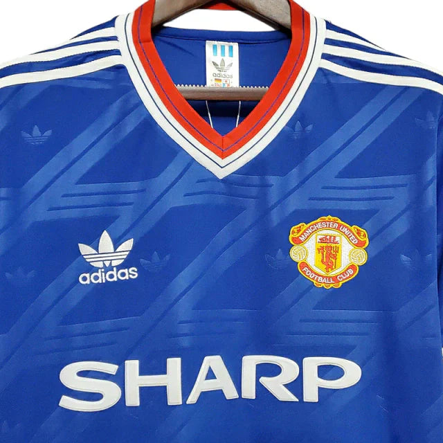 Camisa Manchester United Retrô 1986/1988 Azul