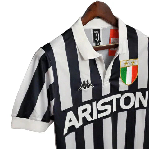 Camisa Juventus Retrô 1984/1985 Preta e Branca