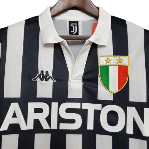 Camisa Juventus Retrô 1984/1985 Preta e Branca