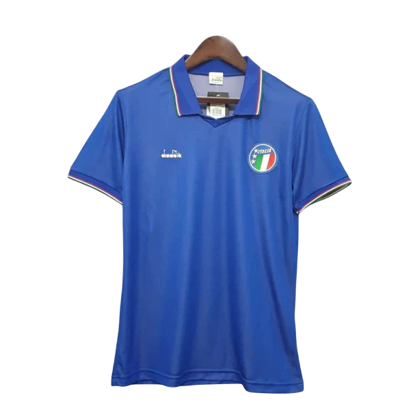 Camisa Itália Retrô 1990 Azul - Diadora