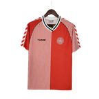 Camisa Dinamarca Retrô 1986 Vermelha e Branca - Hummel