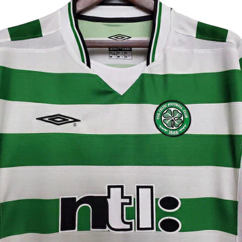 Camisa Celtic Retrô 2001/2003 Verde e Branca