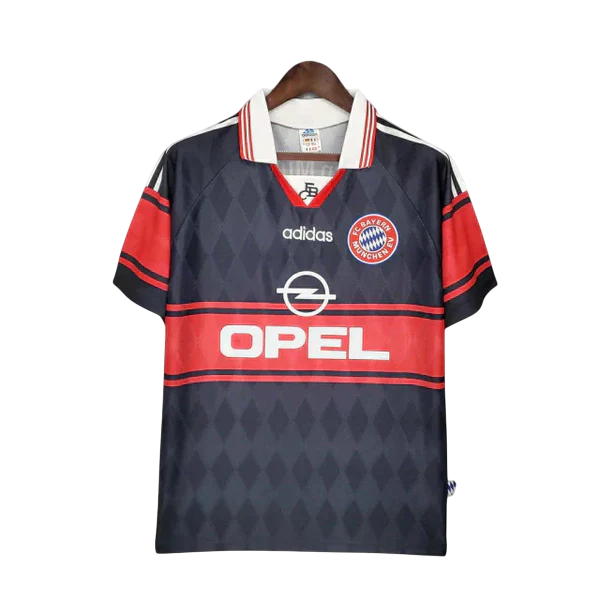 Camisa Bayern Retrô 1997/1999 Preta e Vermelha