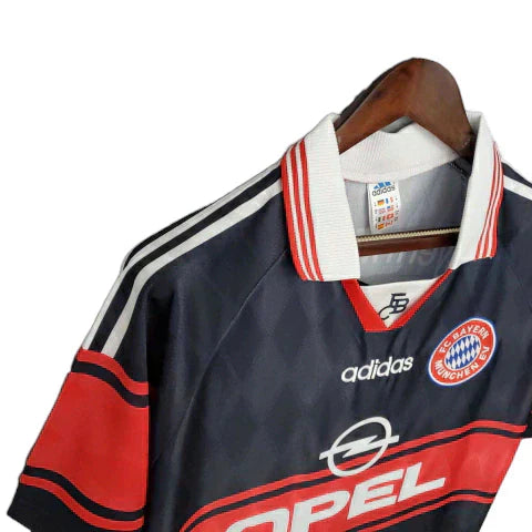 Camisa Bayern Retrô 1997/1999 Preta e Vermelha