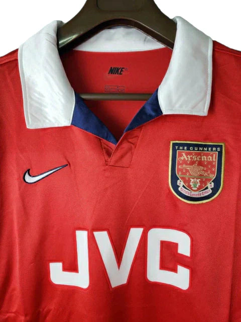Camisa Arsenal Retrô 1998 Vermelha e Branca