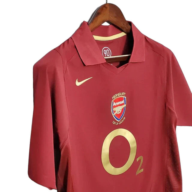 Camisa Arsenal Retrô 2005/2006 Vinho